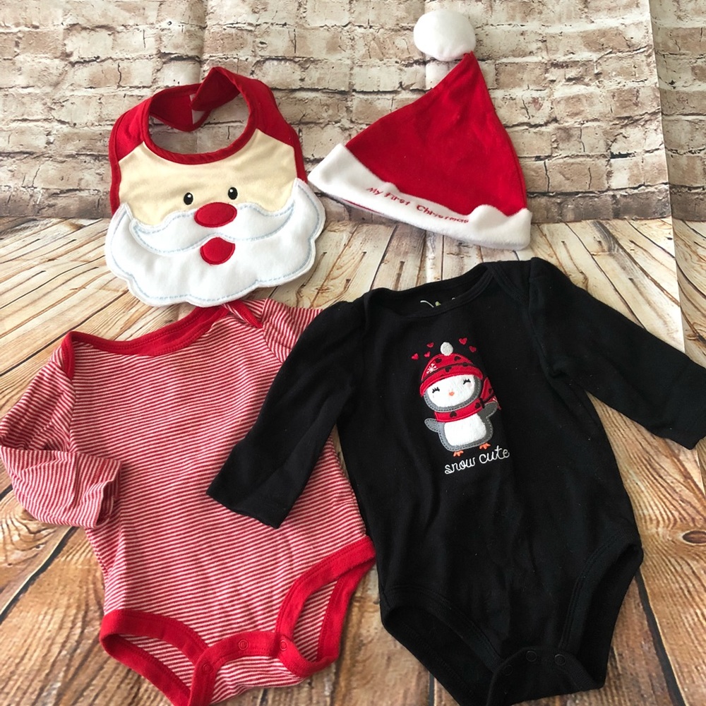 Baby girl My First Christmas onesies +accessories